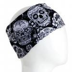 Black and White Skulls Half Size Infinity Bandana