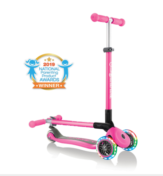 Primo Foldable Scooter with Lights - Pink