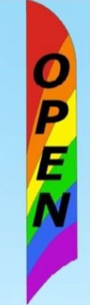 Open Feather Banner - Rainbow