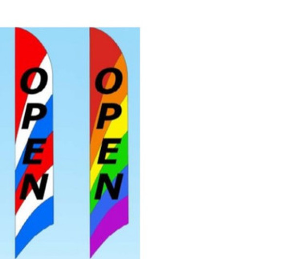 Open Feather Banner - Rainbow