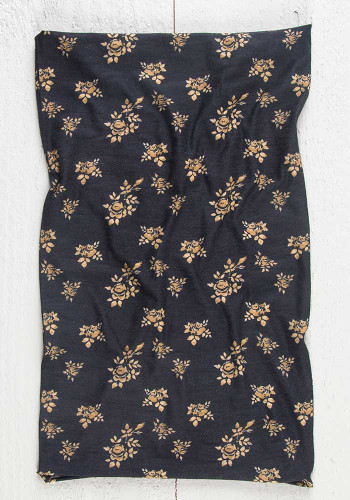 Black & Cream Floral Boho Bandeau
