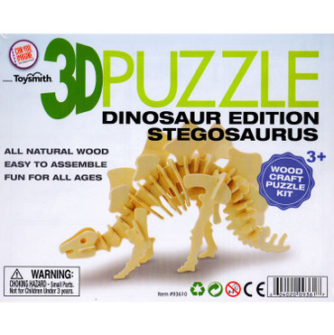 Wooden 3D Puzzle Stegosaurus