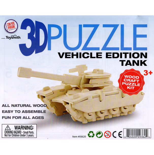 Wooden 3D Puzzle Tank