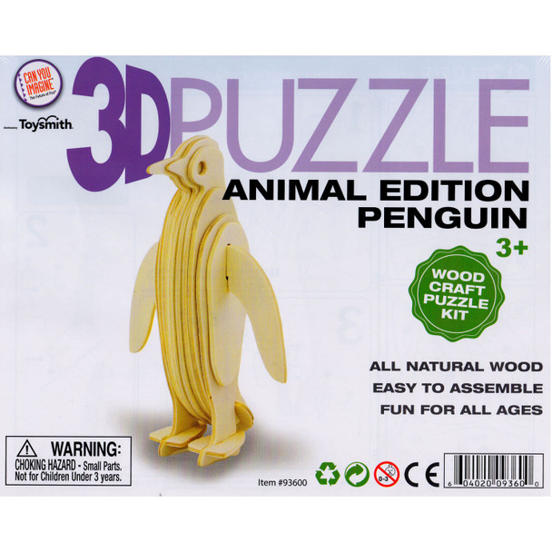 Wooden 3D Puzzle Penguin