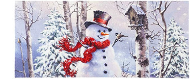 Birch Forest Snowman Sassafras Mat Insert