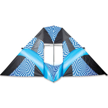 Blue Op-Art 12' Box Delta Kite