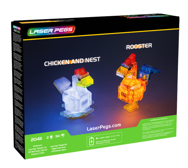 Laser Pegs Chicken & Rooster