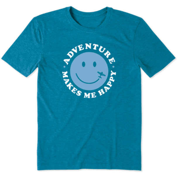 Adventure Makes Me Happy Cool men's tee