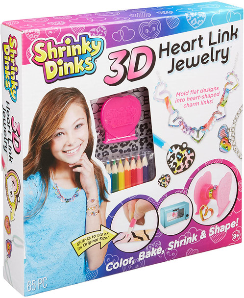 Shrinky Dinks 3D Heart Jewelry