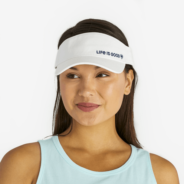 White Heart Sunwashed Visor