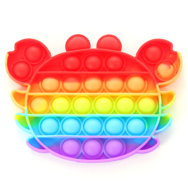 Pop It Rainbow Crab Fidget