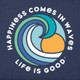 Happiness Comes in Waves Men's SS Crusher-Lite Tee - darkest blue