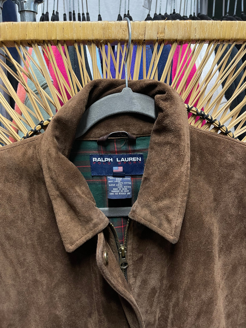 Vintage 90s Ralph Lauren Polo Sport Leather Suede Jacket