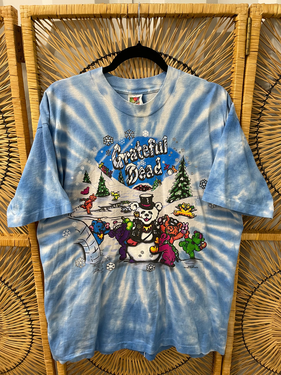 Vintage 90s 1997 Grateful Dead Winter Christmas Dancing Bear Tie 