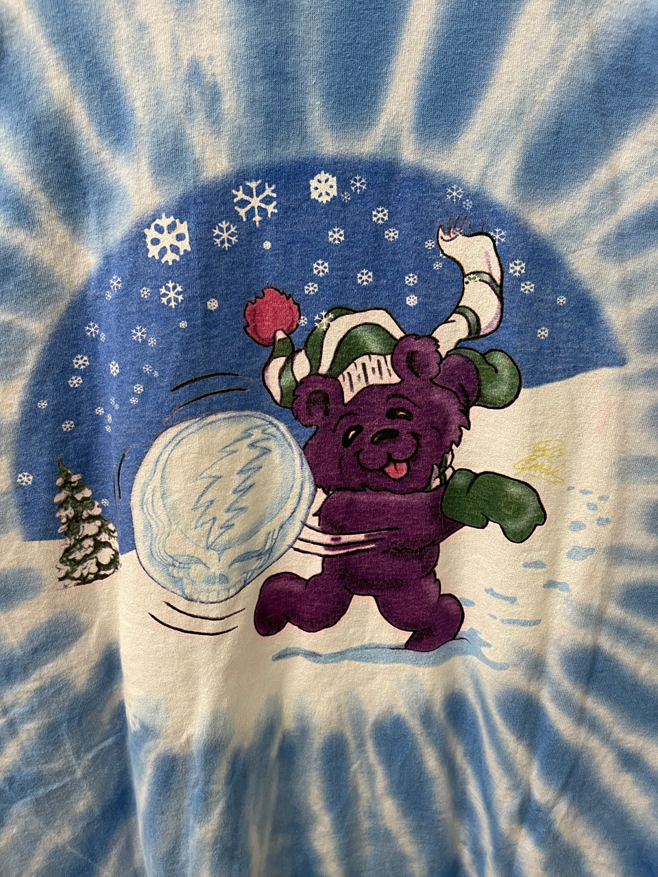 Vintage 90s 1997 Grateful Dead Winter Christmas Dancing Bear Tie
