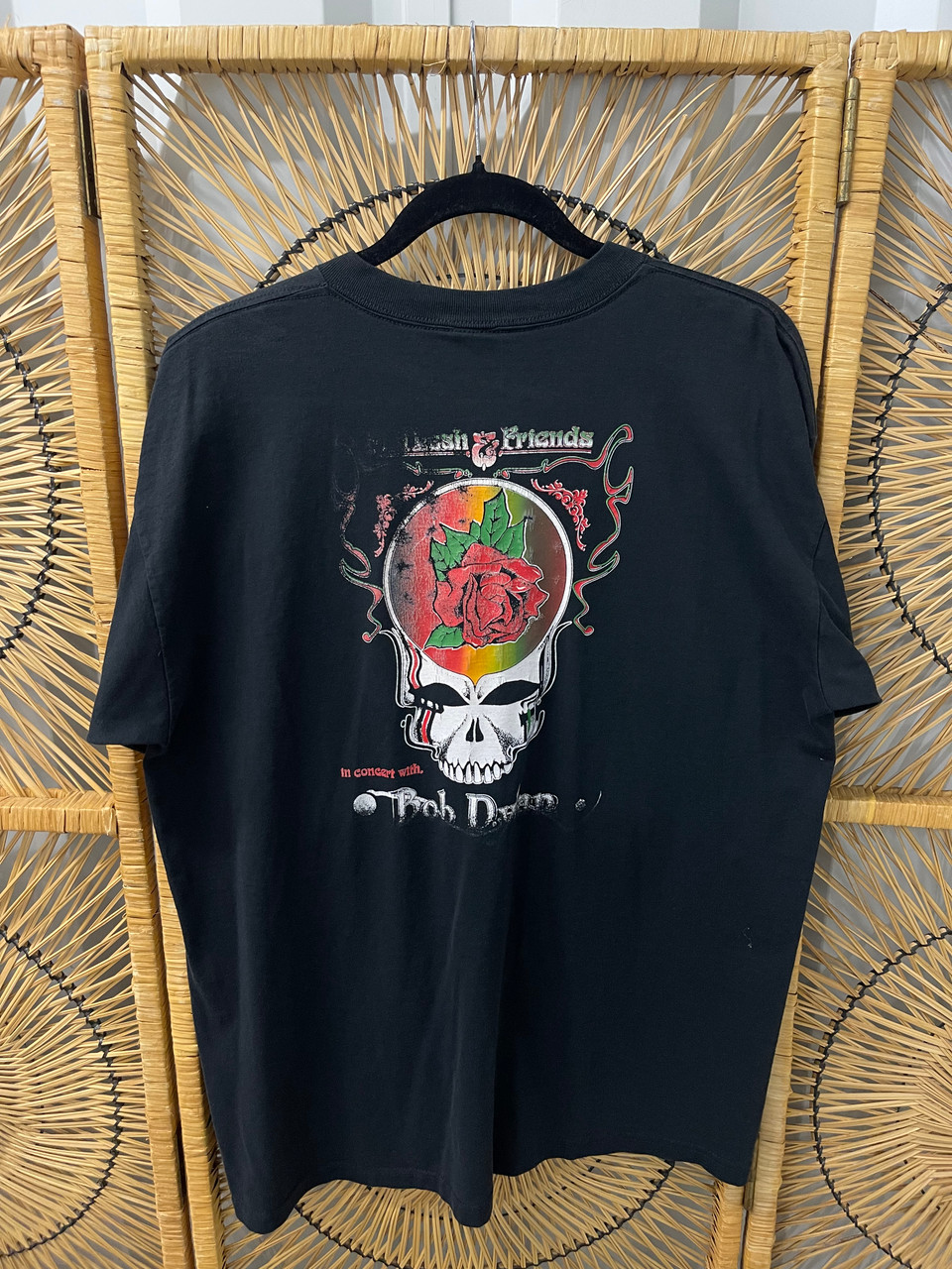 1999 Phil Lesh & Friends Bob Dylan Black Double Sided Tour T-Shirt