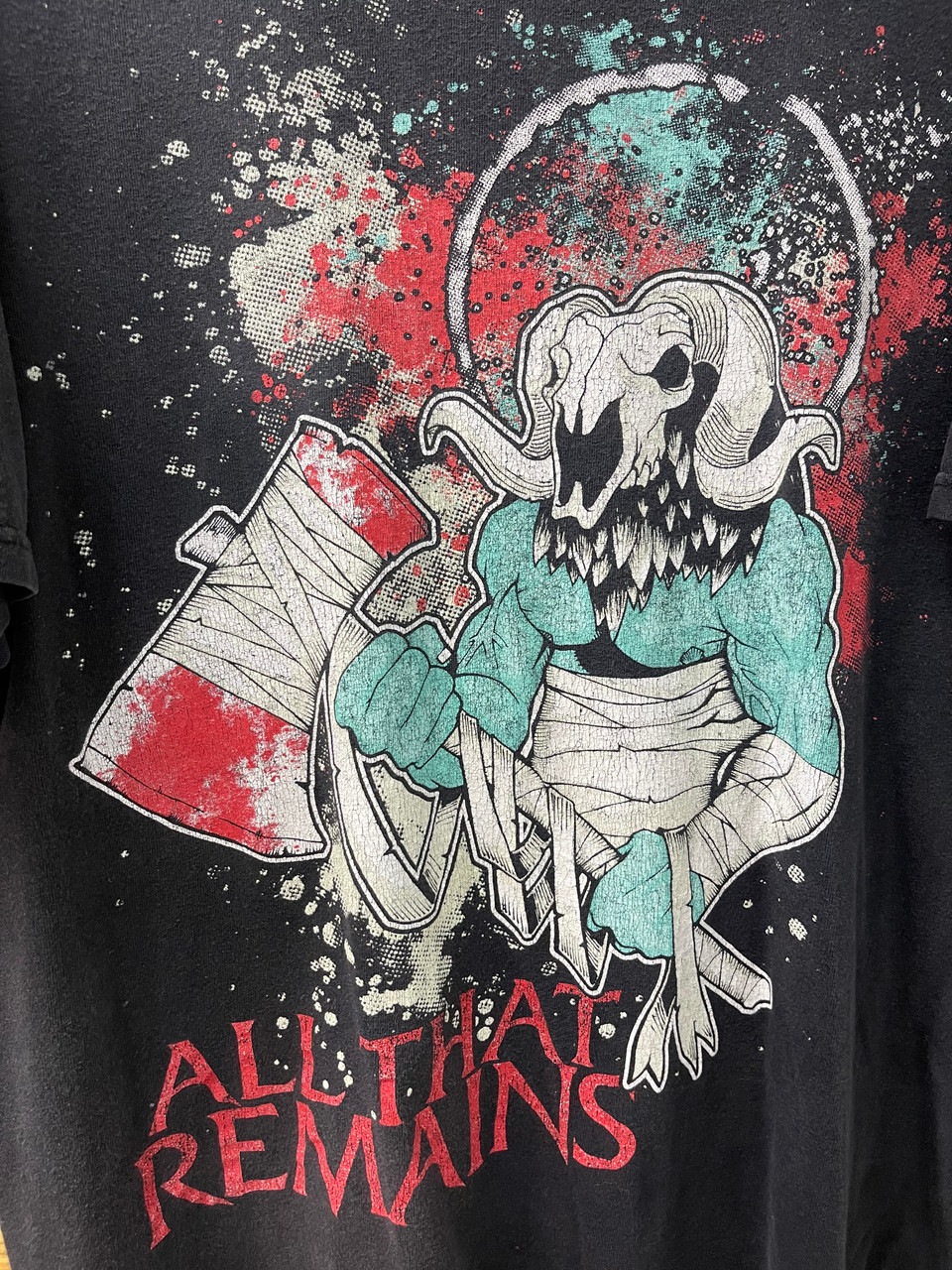 Y2K All That Remains Metal Concert Rock Band Black T-Shirt Size XL