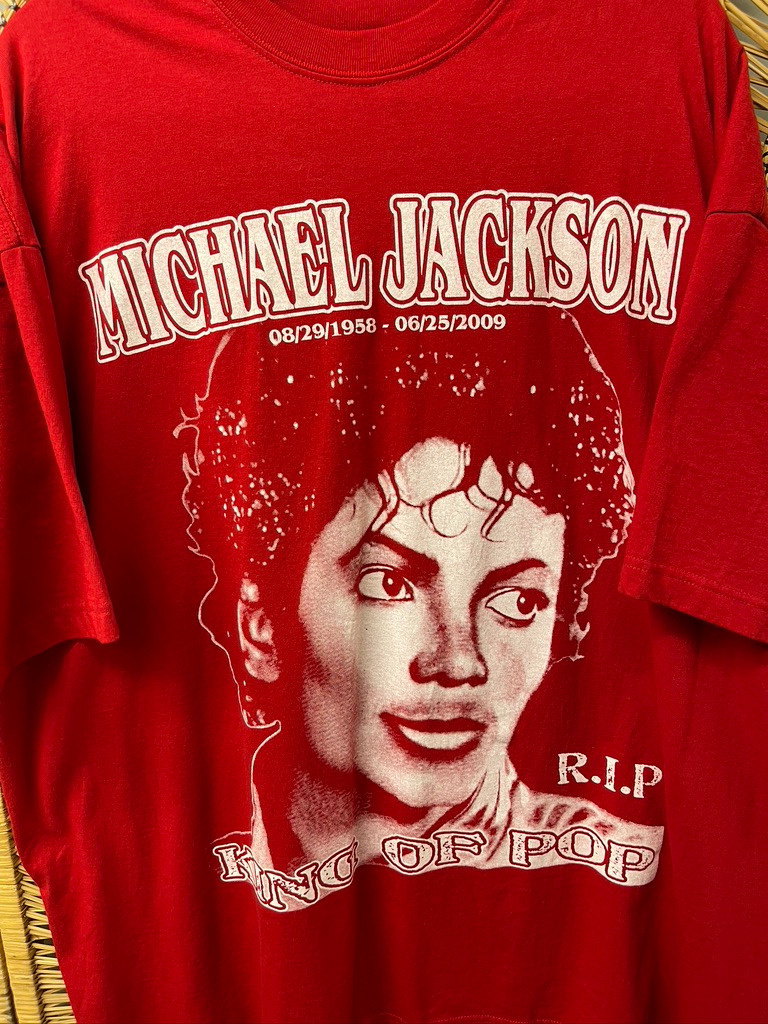 Y2K Michael Jackson Memorial Big Graphic Red T-Shirt Size 2XL 
