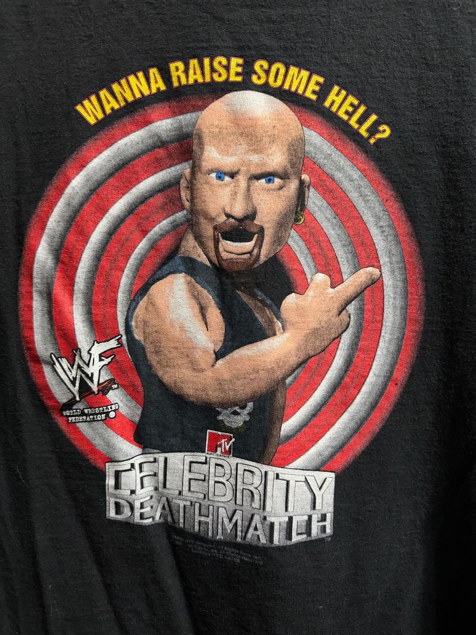 Vintage 90's 1998 WWF Stone Cold Steve Austin Celebrity Death