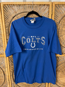 90s Lee Sport NFL Indianapolis Colts Football Blue T-Shirt Size Large 90s Lee Sport NFL Indianapolis Colts Football Blue T-Shirt Size Large