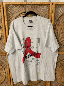 90s Silence=Death, Knowledge=Change Gray T-Shirt Size 2XL 90s Silence=Death, Knowledge=Change Gray T-Shirt Size 2XL