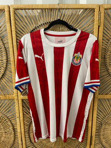 Puma Club Deportivo Guadalajara Tecate Striped Soccer Size Large Puma Club Deportivo Guadalajara Tecate Striped Soccer Size Large
