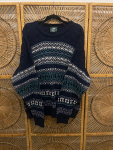 Vintage 90s Jantzen Multicolor Textured Knit Sweater Men's Size XL Vintage 90s Jantzen Multicolor Textured Knit Sweater Men's Size XL