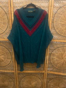 Vintage Croft & Barrow Green V-Neck Knit Sweater Men's Size XL Vintage Croft & Barrow Green V-Neck Knit Sweater Men's Size XL