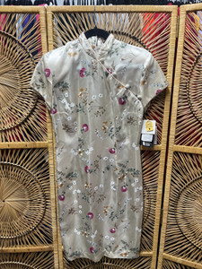 DS Vintage Sheri Martin Chinese Cheongsam Floral Dress Women's Size 6 DS Vintage Sheri Martin Chinese Cheongsam Floral Dress Women's Size 6