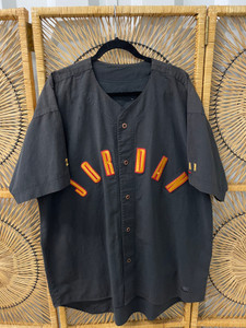 Vtg 1992 Nike Jordan NRG Vault Woven Mens Baseball Jersey Black Size XL Vtg 1992 Nike Jordan NRG Vault Woven Mens Baseball Jersey Black Size XL
