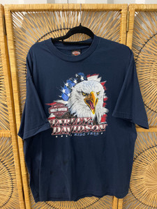 2013 Harley Davidson Indianapolis Southside Eagle Blue T-Shirt Size XL 2013 Harley Davidson Indianapolis Southside Eagle Blue T-Shirt Size XL