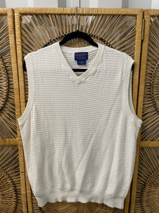 Y2K Pendleton White Knit Sweater Vest Size Large Y2K Pendleton White Knit Sweater Vest Size Large