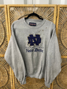 Vintage Jansport University of Notre Dame Gray Crewneck Sweatshirt Size Large Vintage Jansport University of Notre Dame Gray Crewneck Sweatshirt Size Large
