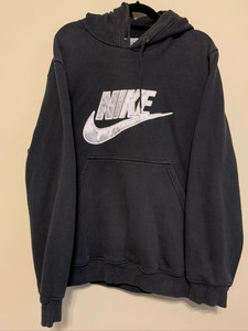 Y2K Nike Swoosh Spellout Black Hoodie Sweatshirt Size Small S Y2K Nike Swoosh Spellout Black Hoodie Sweatshirt Size Small S