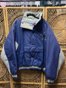 90s Chalkline NFL Dallas Cowboys Football Blue Puffer Jacket Size XL 90s Chalkline NFL Dallas Cowboys Football Blue Puffer Jacket Size XL