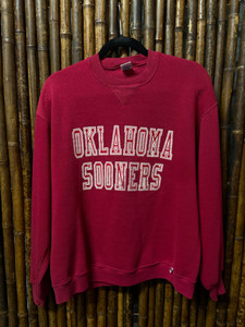 90's Russell College Vault University of Oklahoma Sooners Crewneck Sweatshirt Size X-Large 90's Russell College Vault University of Oklahoma Sooners Crewneck Sweatshirt Size X-Large