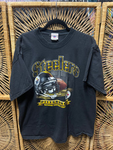 Y2K Pittsburgh Steelers NFL Football Black T-Shirt Size XL Y2K Pittsburgh Steelers NFL Football Black T-Shirt Size XL