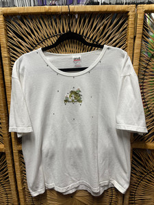 Vintage Cats Bedazzled White Graphic T-Shirt Size Women's Large Vintage Cats Bedazzled White Graphic T-Shirt Size Women's Large
