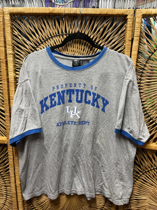 Vtg Starter University of Kentucky UK Gray & Blue Ringer T-Shirt Size XL Vtg Starter University of Kentucky UK Gray & Blue Ringer T-Shirt Size XL