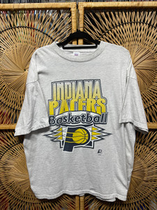90s Logo 7 NBA Indiana Pacers Basketball Gray T-Shirt Size 2XL 90s Logo 7 NBA Indiana Pacers Basketball Gray T-Shirt Size 2XL