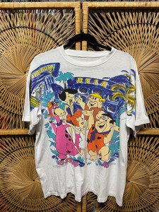 Vtg 90s 1994 UCLA Bruins Flintstones AOP White T-Shirt Size XL Vtg 90s 1994 UCLA Bruins Flintstones AOP White T-Shirt Size XL
