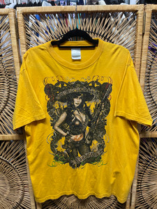 Y2K Mexican Bandolera Yellow Graphic T-Shirt Size XL Y2K Mexican Bandolera Yellow Graphic T-Shirt Size XL