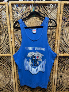 90s University of Kentucky UK Wildcats Blue Tank Top Size Large 90s University of Kentucky UK Wildcats Blue Tank Top Size Large