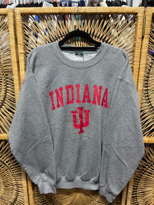 Y2K Ivysport Indiana University IU Gray Crewneck Sweatshirt Size Medium Y2K Ivysport Indiana University IU Gray Crewneck Sweatshirt Size Medium