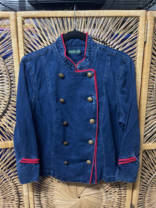 Lauren Jeans Company Ralph Lauren Women's Denim Military Jacket Size XL Lauren Jeans Company Ralph Lauren Women's Denim Military Jacket Size XL