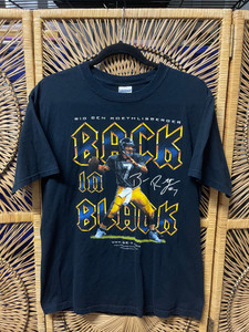 Y2K 2005 Pittsburgh Steelers NFL Ben Roethlisberger Back in Black T-Shirt Size Medium Y2K 2005 Pittsburgh Steelers NFL Ben Roethlisberger Back in Black T-Shirt Size Medium