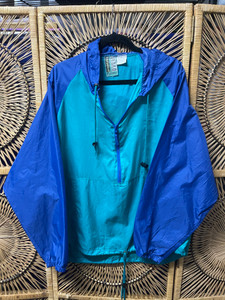 Vtg  Blue Multicolor Windbreaker Jacket Size Large Vtg  Blue Multicolor Windbreaker Jacket Size Large
