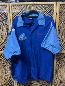 Vtg The Simpsons Pin Pals Homer Blue Bowling Shirt Size XL Vtg The Simpsons Pin Pals Homer Blue Bowling Shirt Size XL