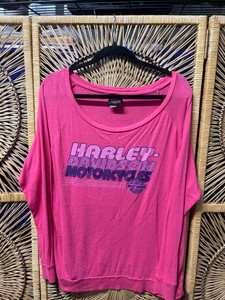 Y2K Harley Davidson HD Motorcycles Pink Women's Long Sleeve T-Shirt Size Large Y2K Harley Davidson HD Motorcycles Pink Women's Long Sleeve T-Shirt Size Large