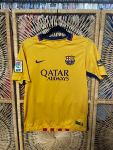 2015 Nike Barcelona Football Club Luis Suarez #9 Yellow Soccer Jersey Size Youth XL 2015 Nike Barcelona Football Club Luis Suarez #9 Yellow Soccer Jersey Size Youth XL
